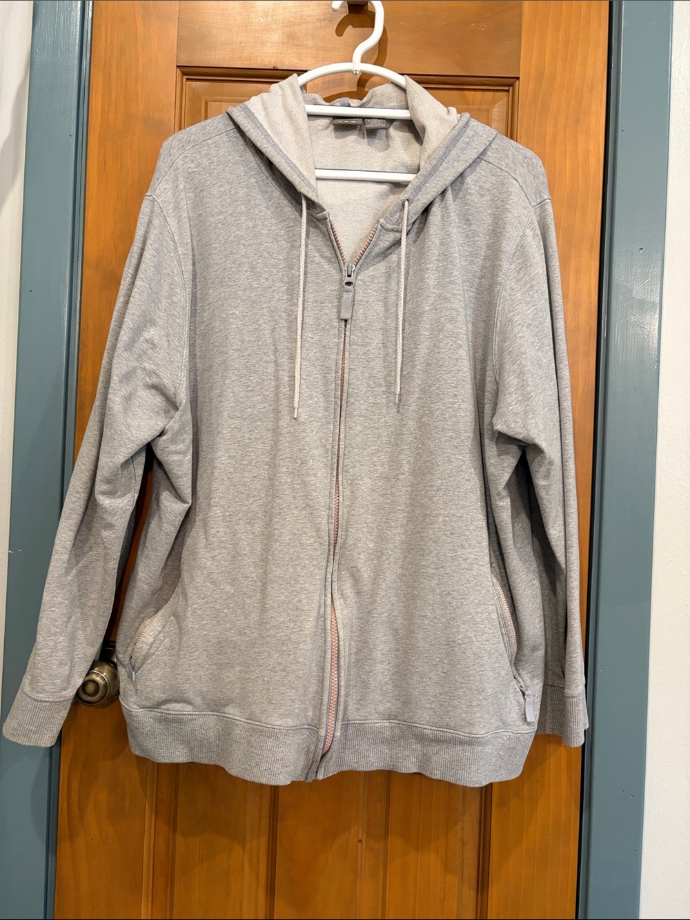 Prospirit Light Gray Full-Zip Hooded Utility Jacket
